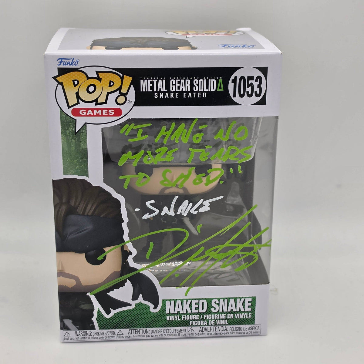 Metal Gear Solid - Naked Snake - #1053 - Signed David Hayter - SWAU Authentication - Funko Pop!