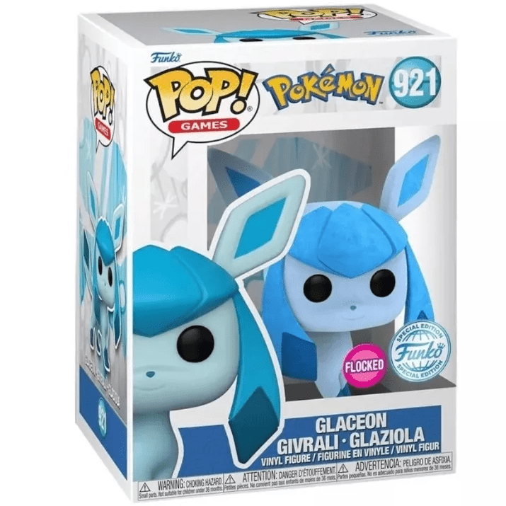 Pokemon - Glaceon - #921 - Flocked Special Edition - Games - Funko Pop!