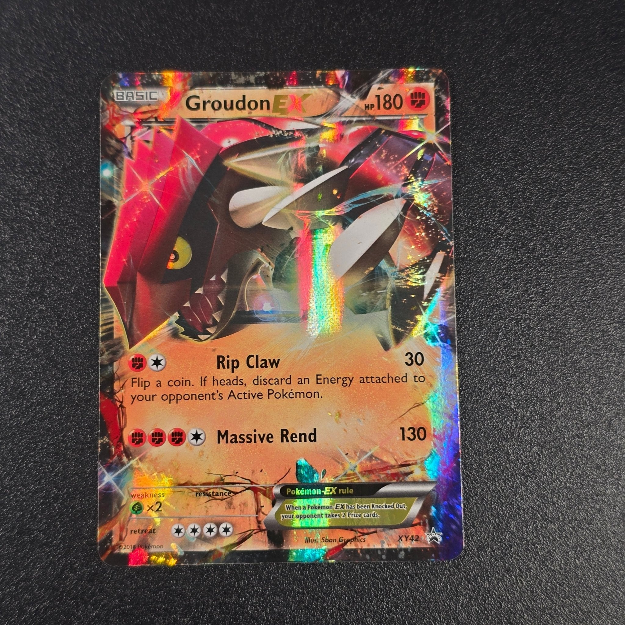 Pokémon TCG - Black Star Promo - Groudon EX - XY42 - Light Play