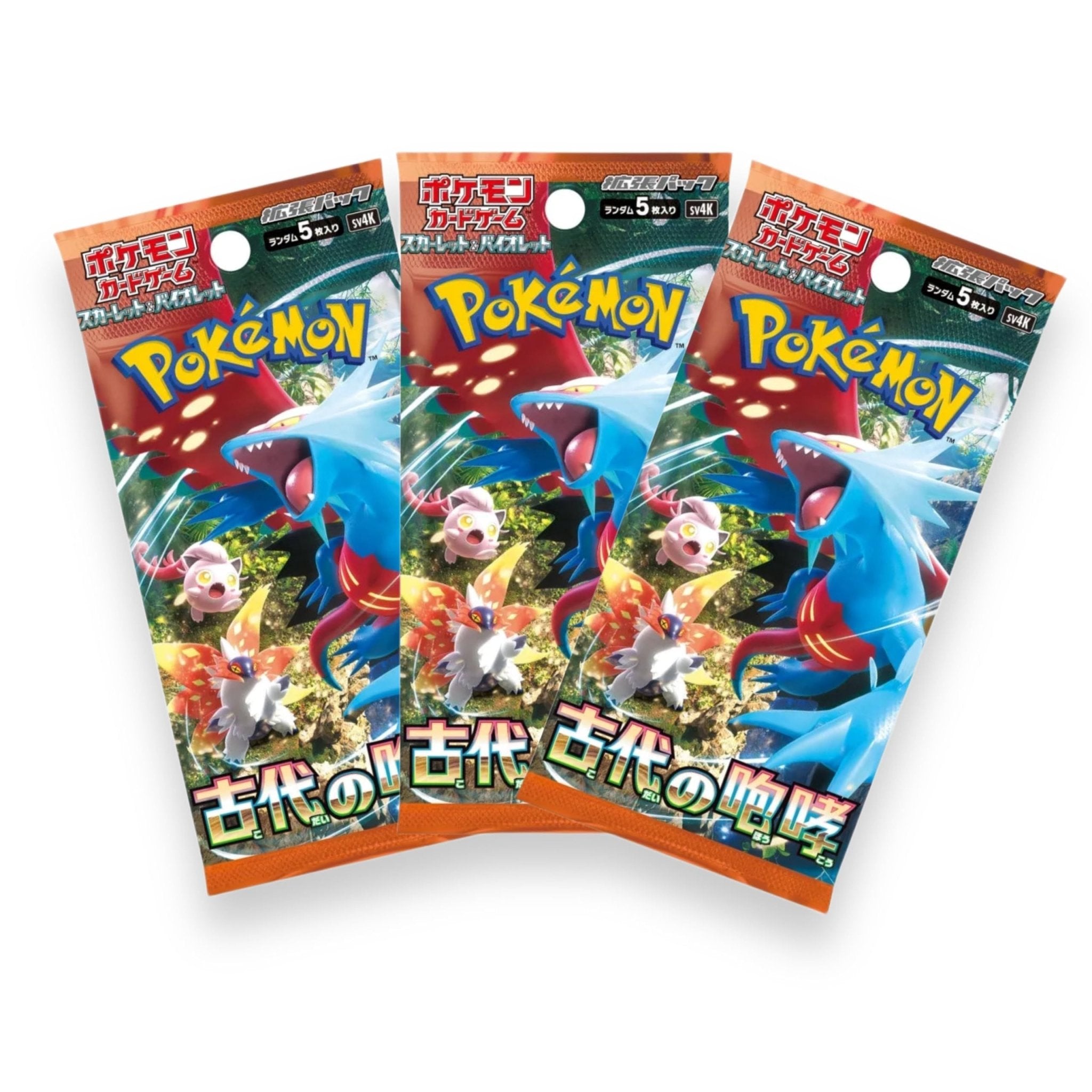 Pokémon TCG - Scarlet and Violet - Ancient Roar - x3 Japanese Booster Packs