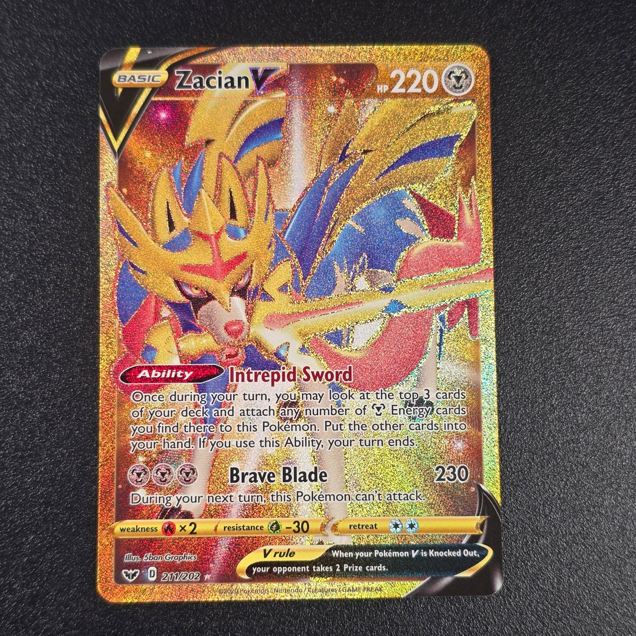 Pokémon TCG - Sword & Shield Base Set - Zacian V - 211/202 - Near Mint