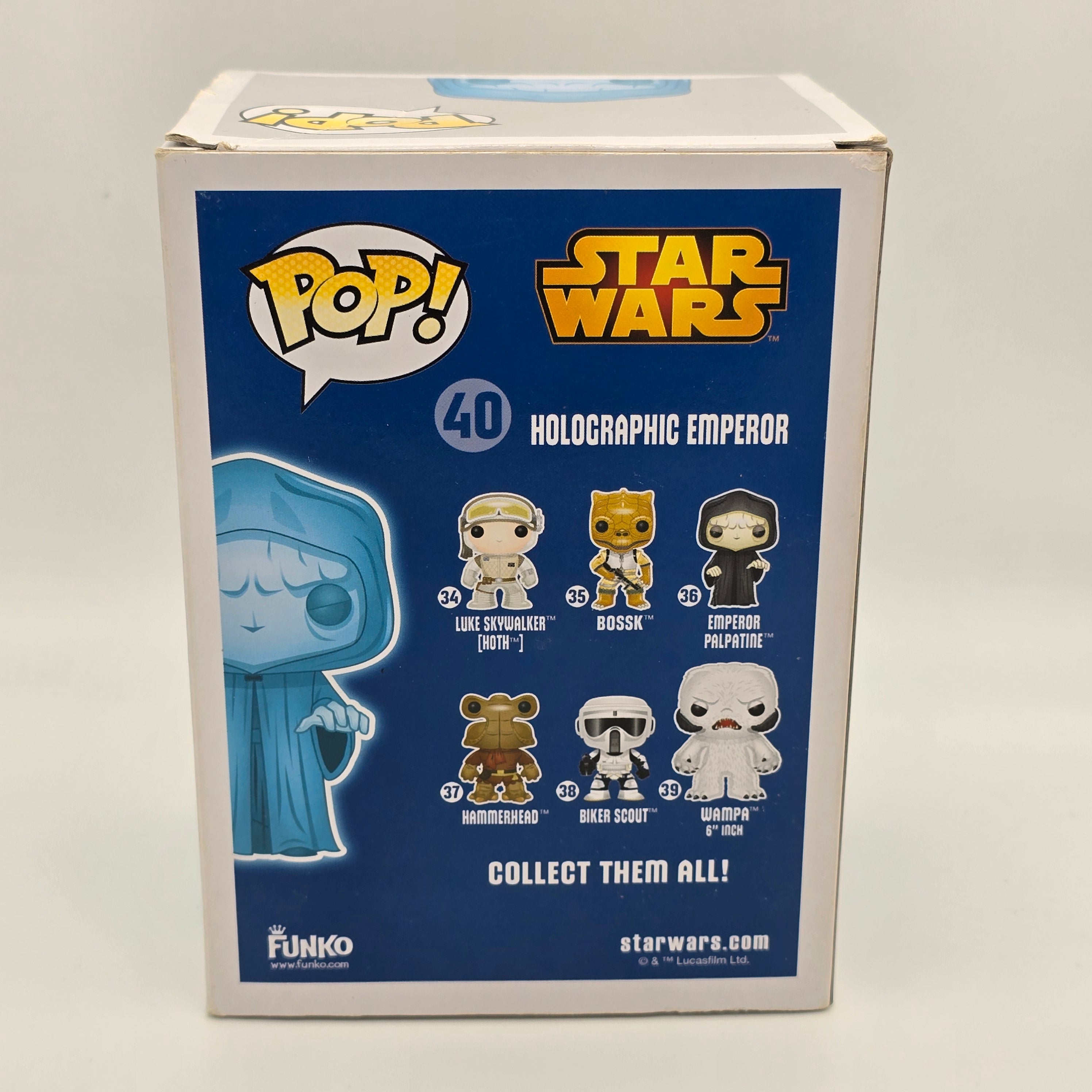 Star Wars - Holographic Emperor - #40 - Underground Toys Exclusive - Damaged Box - Funko Pop!