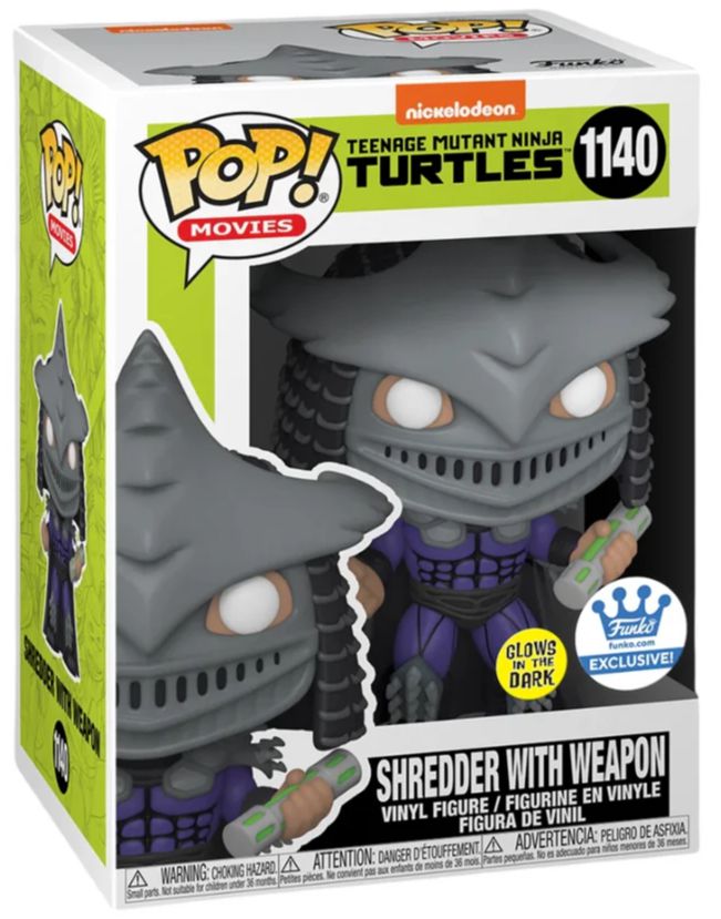 Teenage Mutant Ninja Turtles - Shredder with Weapon - #1140 - (GITD) Funko Shop Exclusive - Movies