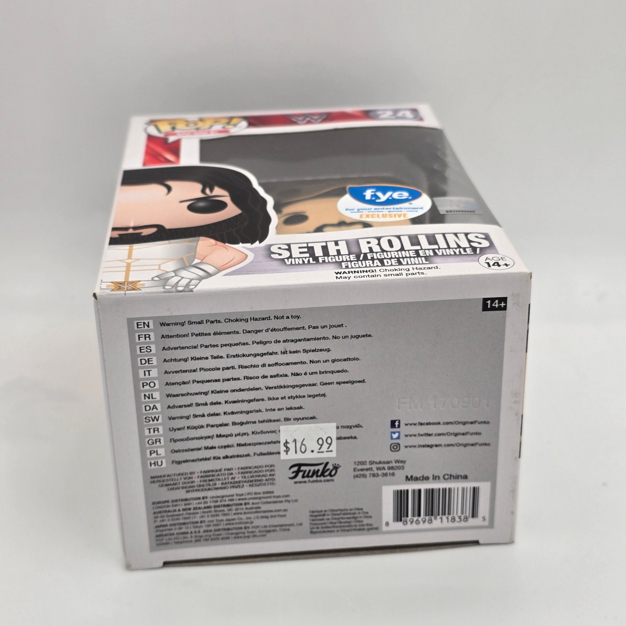 WWE - Seth Rollins - 24 - f.y.e. Exclusive - Wrestling - Funko Pop!